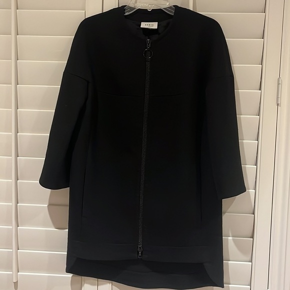 AKRIS Punto Wool Blend Black Jacket Size 4 - Picture 4 of 14